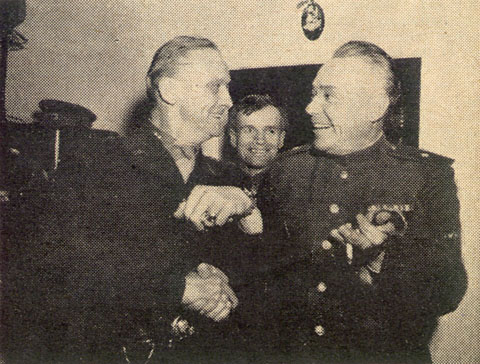 [Major General Reinhart with Russia general, May 9]