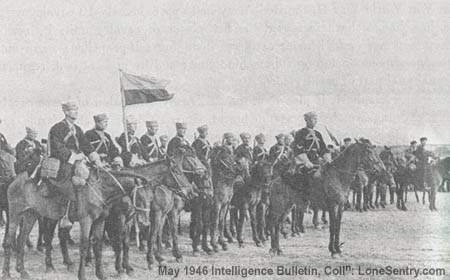 [Cossack units, like the Kuban Cossacks, are recruited among the life-long horsemen of Kuban area of the U.S.S.R.]