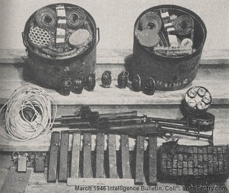 [Contents of an Operation Easter Egg depot.]
