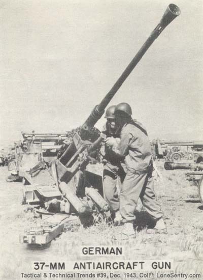 Lone Sentry German 37 Mm Aa Gun Wwii Tactical And Technical Trends