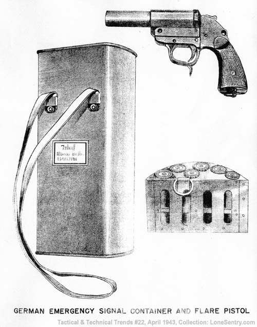 [German Emergency Signal Container and Flare Pistol]