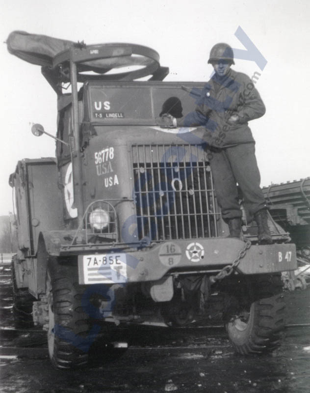 [Heavy truck from Company B, 85th Engineer Heavy Ponton Battalion]