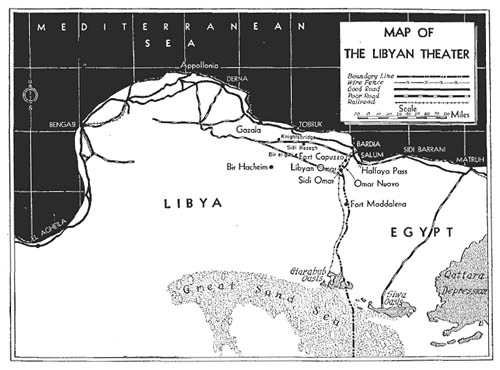 [Figure 1: Map of the Libyan theater]