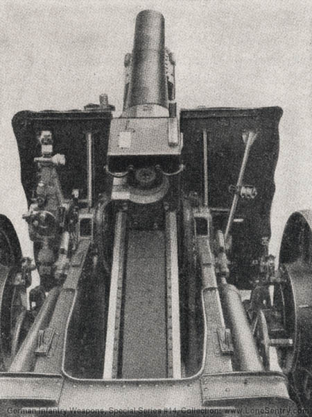 [Figure 81. 15-cm infantry howitzer (rear view).]