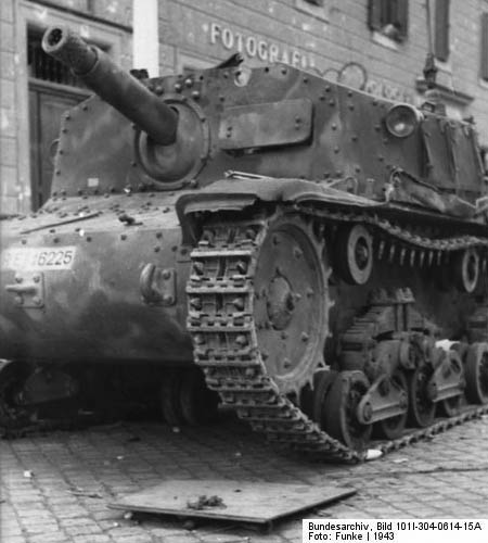 Destroyed Italian Semovente 75/18