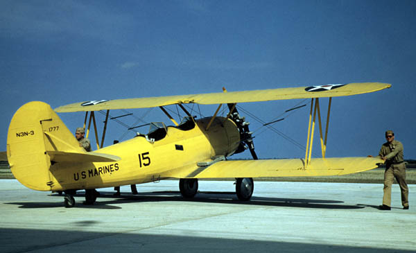 N3N-3 Canary of the U.S. Marine Corps at Parris Island, South Carolina, in May 1942.