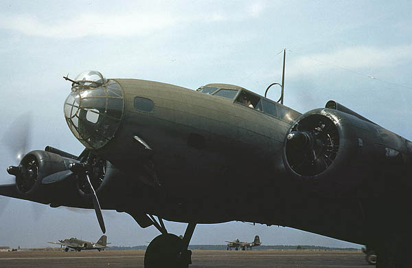 Color Picture of Boeing YB-17 Bomber at Langley Field, VA