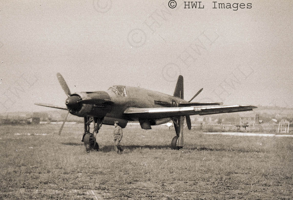 WWII Photograph: Captured German Dornier DO-335 Pfeil (Arrow) in RAF colors.
