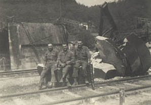 [Destroyed Railyards near Passau, Germany: 65th Infantry Division]