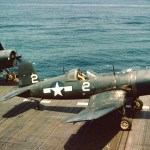 Vought F4U-4 Corsair of Bombing Fighter Squadron 82 on the USS Randolph. (U.S. Navy Photograph.)