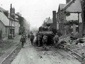 Knocked-Out M4 in Normandy – WW2 Images