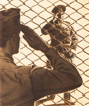 [Prisoner Salute: If you are an enlisted prisoner of war, you must salute all enemy officers]